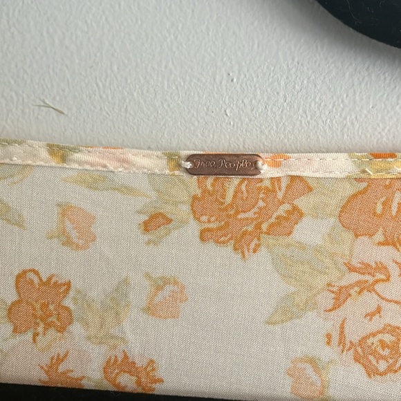 Free people loretta printed oversized tunic in tea combo orange & white xs B17 - Picture 7 of 11